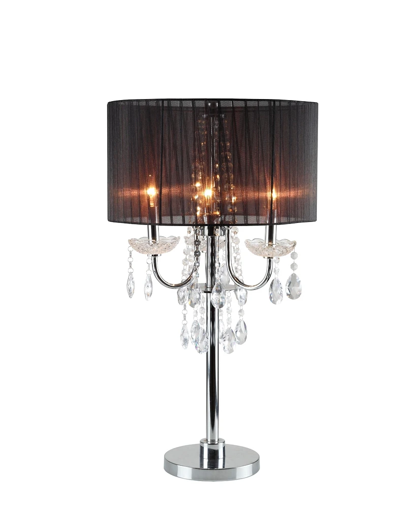 Streamdale Furniture 29.5"H /Chrome Crystal Inspired Table Lamp (1 Piece