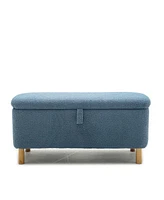 Basics Upholstered Storage Ottoman And Entryway Bench