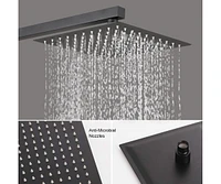Matte Black 10" Brass Shower System