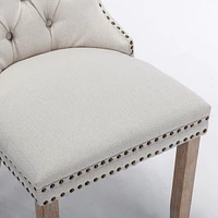 Contemporary Flax Upholstered Dining Chair Set