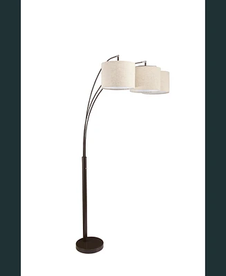 Simplie Fun 81"H Espresso Triple Shade Floor Lamp