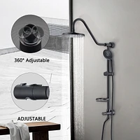 Handshower Shower Head With Handheld Shower System With 8" Rain Shower Head