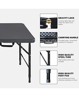 4FT Portable Folding Table Indoor&Outdoor Maximum Weight 135Kg Foldable Table For Camping