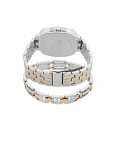 American Exchange Men's Crystal Bracelet Watch 46mm Gift Set