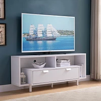 Simplie Fun Tv Stand White for Home or Office Use