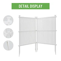 Privacy Screen Panels Kit Air Conditioner Trash Can Enclosure Vinyl White Color