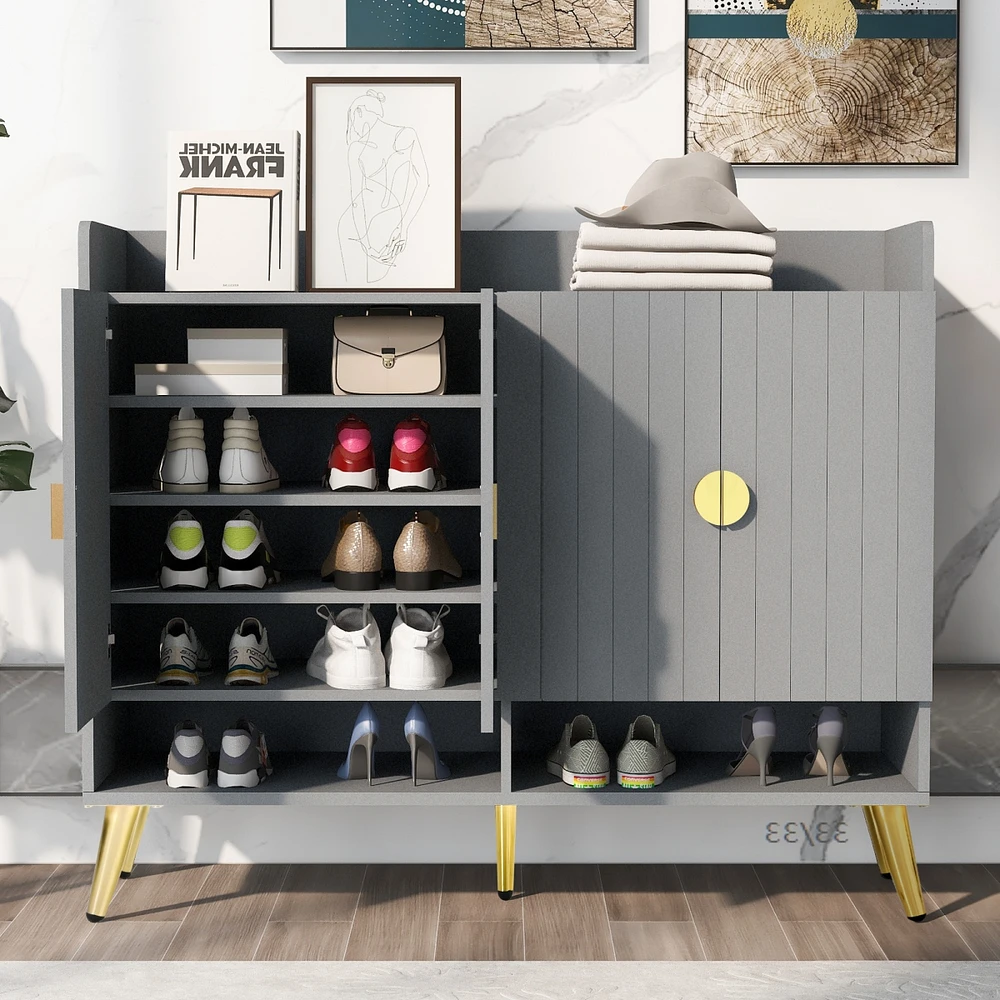Streamdale Furniture 11-Tier Shoe Storage Cabinet - Modern Matte Finish
