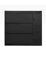 Streamdale Furniture 3-Drawer Shoe Cabinet & Seat Organizer