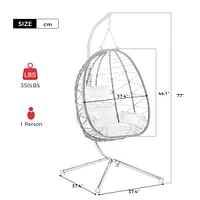 Egg Chair with Stand for Indoor and Outdoor Use