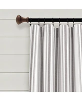 Lush Decor Farmhouse Stripe Yarn Dyed Cotton Window Curtain Panels