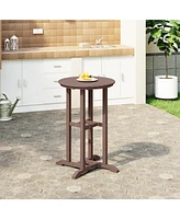37" Counter Height Round Outdoor Patio Bistro Bar Table