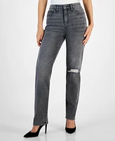 I.n.c. International Concepts Women's High-Rise Distress Jeans, Created for Macy's