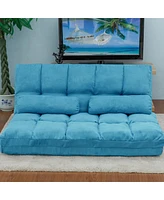 Streamdale Furniture Double Chaise Lounge Sofa Floor Couch And Sofa With Two Pillows