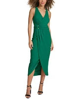 Siena Women's Faux-Wrap Midi Dress