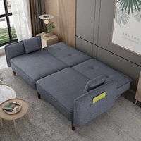 Streamdale Furniture Futon Sofa Bed With Solid Wood Leg In Fabric