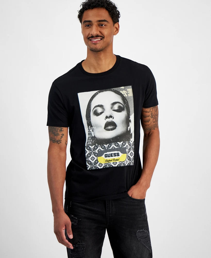 Guess Men's Short Sleeve Girl Graphic T-Shirt