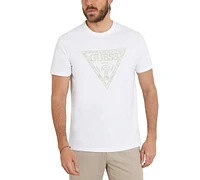 Guess Men's Embroidered Triangle Logo Graphic T-Shirt