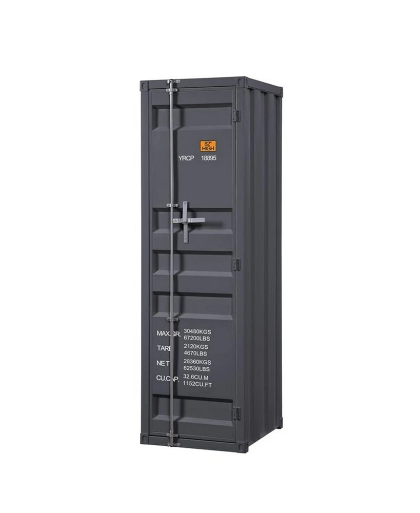 Simplie Fun Cargo Wardrobe (Single Door), Gunmetal