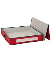 Household Essentials Christmas Wreath Storage Container 30 Inch Holiday Wreath Storage Box with Handles