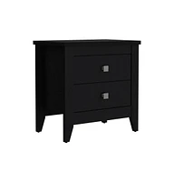 Streamdale Furniture Nightstand More, Two Shelves, Four Legs, Black Wengue Finish