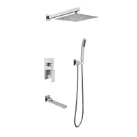 Streamdale Furniture Ceiling Mounted Shower System Combo Set With Handheld And 16" Shower Head