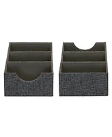 Household Essentials 3-Compartment Drawer Organizers Pack of 2