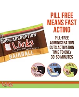 Licks Pill Free Licks Cat Hairball Support - Cat Grooming Supplies & Cat Hairball Remedy - Beeswax & Cod Liver Oil Hairball Control