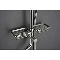 Streamdale Furniture Matte Black Shower System: Rain Showerhead, Hand Shower, Slide Bar