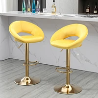 Streamdale Furniture Velvet Adjustable Modern Dining Chairs, Counter Height Bar Chair, Swivel Bar Stools Set