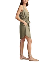 Lucky Brand Women's Pleated Drawstring-Waist Dress