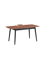 Simplie Fun Lanae Dining Table, Natural & Black Finish