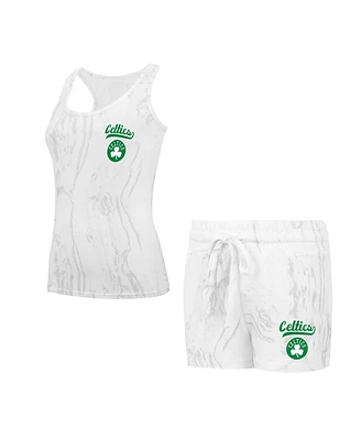 Concepts Sport Women's White Boston Celtics Quartz Tank Top Shorts Set
