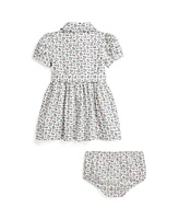 Polo Ralph Lauren Baby Girls Belted Floral Cotton Oxford Shirtdress