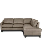 Rutherford Home Bari 98" Leather 2-piece Sectional