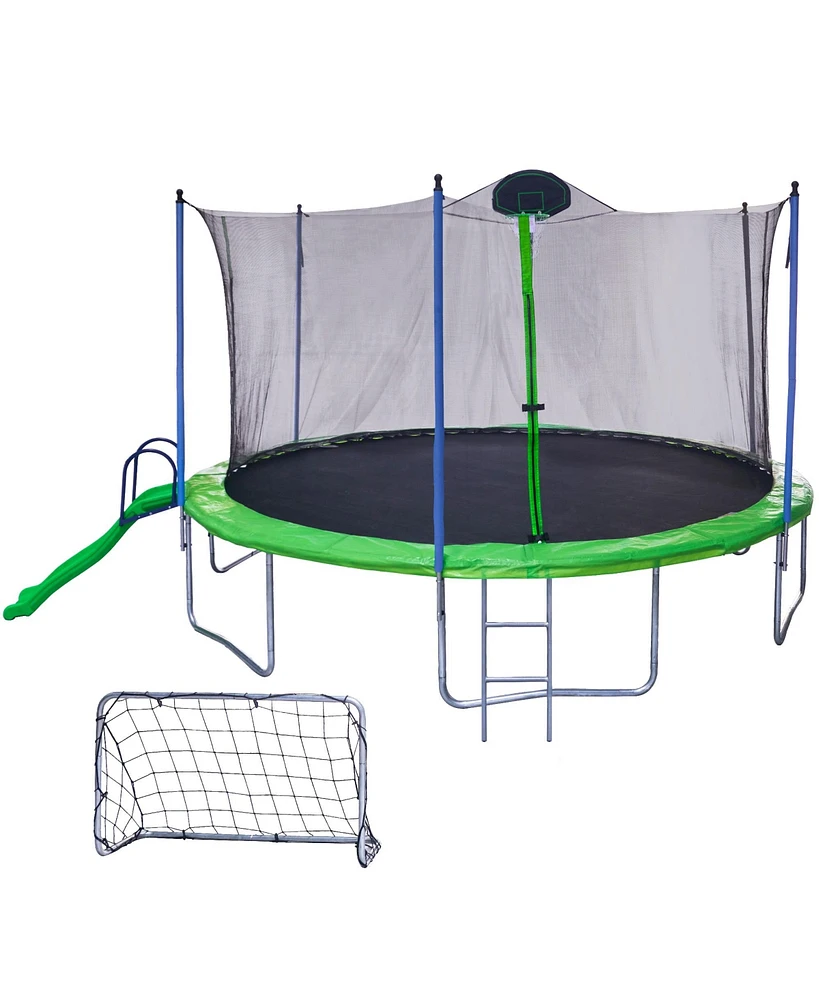 Simplie Fun Outdoor Fun Pack: Trampoline, Football Goal, Backboard