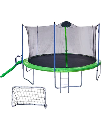 Streamdale Furniture Outdoor Fun Pack: Trampoline, Football Goal, Backboard