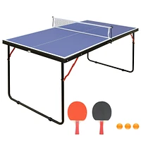 Midsize Foldable Table Tennis Set for Indoor/Outdoor