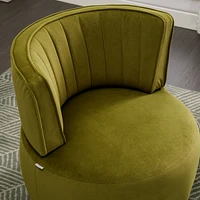 Velvet Swivel Barrel Chairs for Living Room or Office