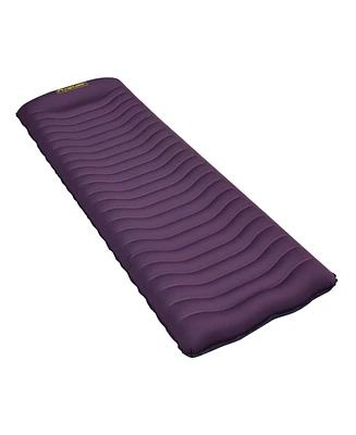 ECR4Kids Lightspeed Outdoors The Cradle Curved Air Mat, Inflatable Sleeping Pad, Eggplant