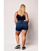 Slink Jeans Plus Denim Rolled Shorts