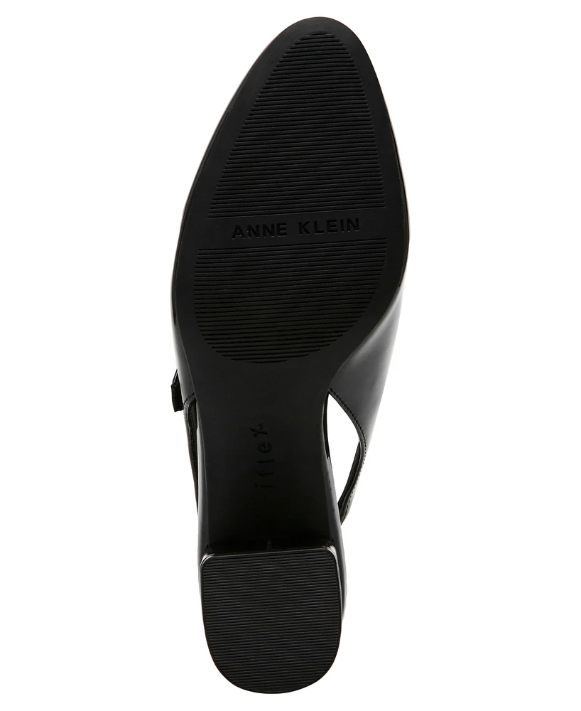 Anne Klein Women's Pia Block Heel Mary Jane Slingback Pumps