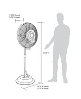 Newair 24" Pedestal Misting Fan with 7500 Cfm of Power, Adjustable Mist Settings, Water Tank and 3 Fan Speeds, Perfect for the Patio, Back Yard, or Ou