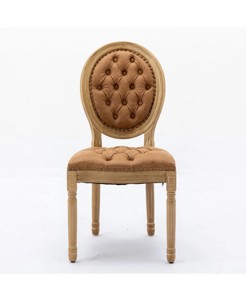 Simplie Fun Luxurious French Dining Chairs with Pull-Ups and Solid Wood Frame
