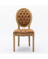 Luxurious French Dining Chairs with Pull-Ups and Solid Wood Frame