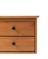 Classic 3-Drawer Solid Wood Nightstand - Caramel