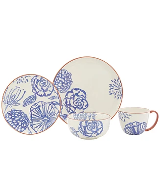 Baum Brevir Floral 16 Pc. Dinnerware Set, Service for 4