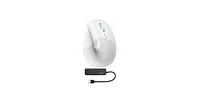 Logitech Lift Vertical Wireless Ergonomic Mouse (Pale Gray) and 4-Port Usb 3.0