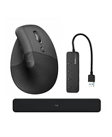 Logitech Wireless Ergonomic Mouse (Graphite) with Palm Rest and 4-Port Usb Hub