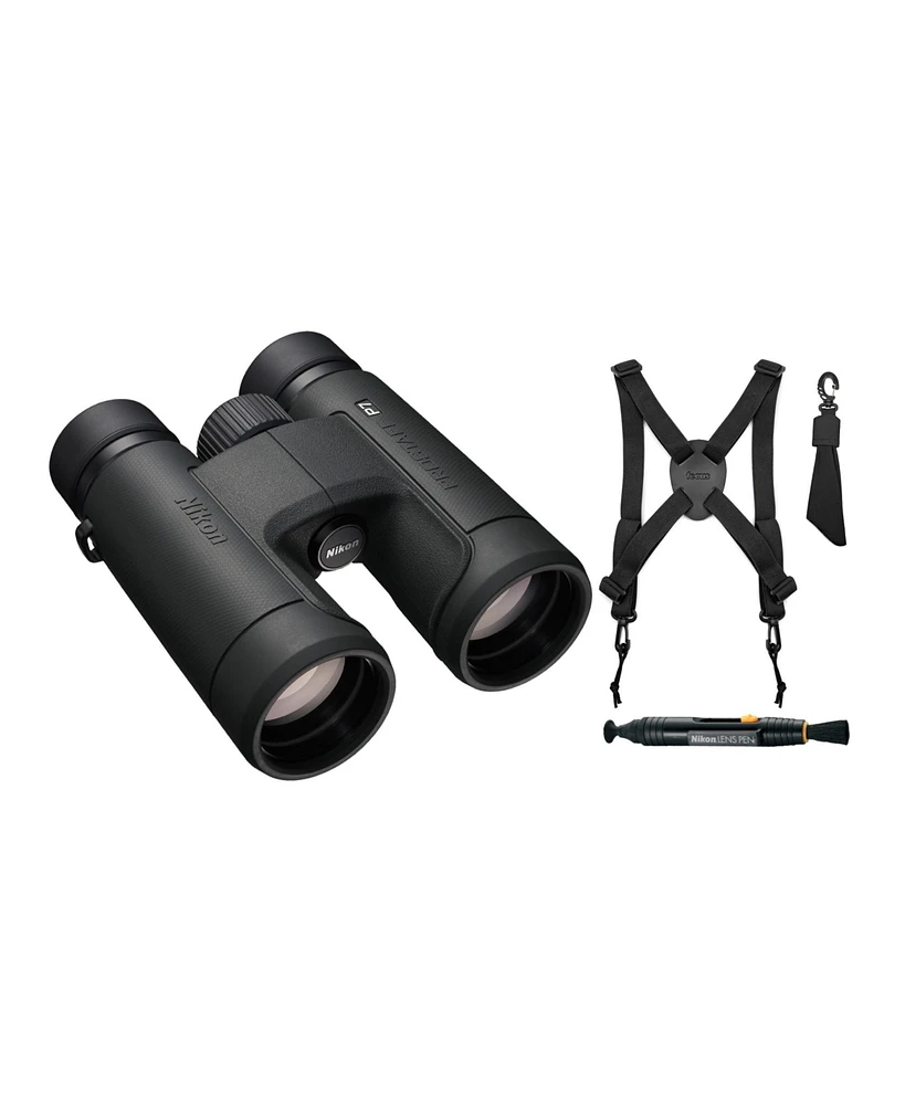 Nikon Prostaff P7 10X42 Binoculars with Harness and Lens Pen Cleaning System