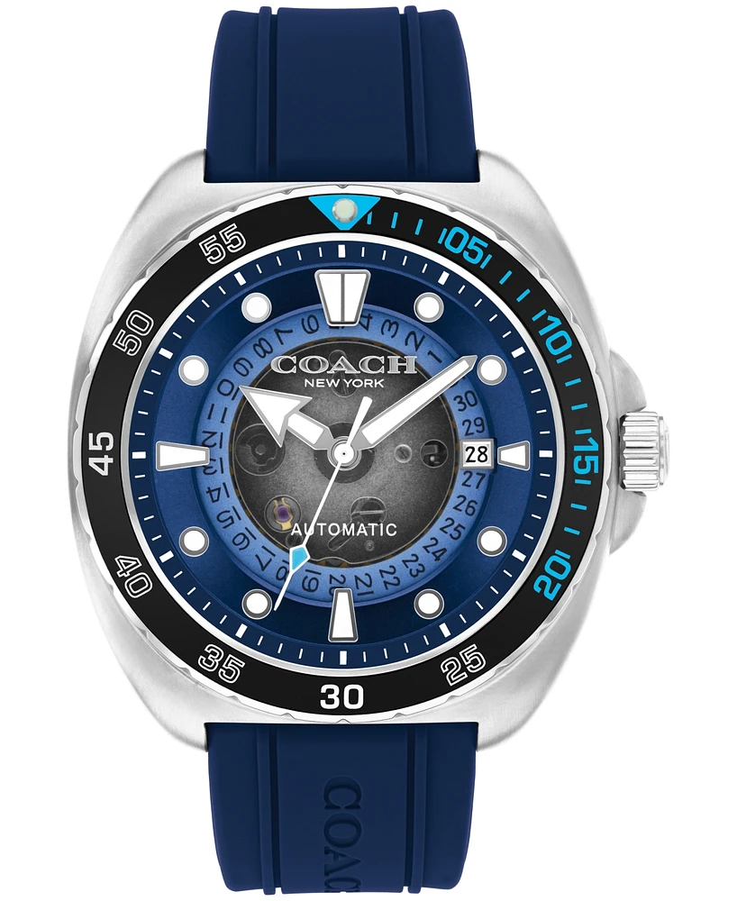 Coach Men's Charter Automatic Silicone Watch 44mm